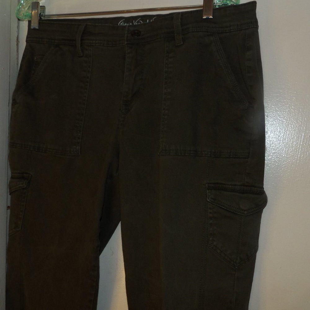 Glorai Vanderbilt Army Green Cargo Jeans Sz 14P